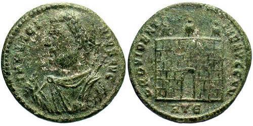 1 Follis /  AE3 Empire romain (27BC-395) Bronze Licinius I (265-324)