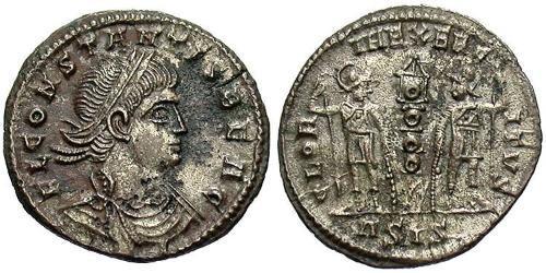 1 Follis /  AE3 Empire romain (27BC-395) Bronze Constant I (320-350)