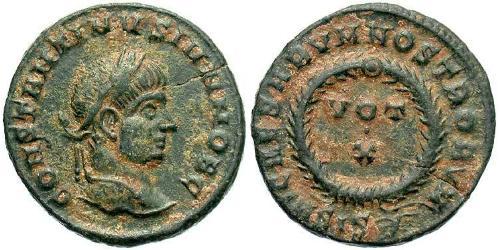 1 Follis /  AE3 Empire romain (27BC-395) Bronze Constance II (317 - 361)