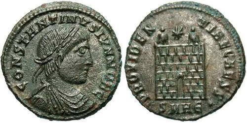 1 Follis /  AE3 Empire romain (27BC-395) Bronze Constance II (317 - 361)