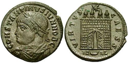 1 Follis /  AE3 Empire romain (27BC-395) Bronze Constance II (317 - 361)