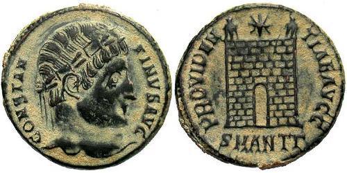 1 Follis /  AE3 Empire romain (27BC-395) Bronze Constantin I (272 - 337)