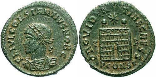 1 Follis /  AE3 Empire romain (27BC-395) Bronze Constance II (317 - 361)