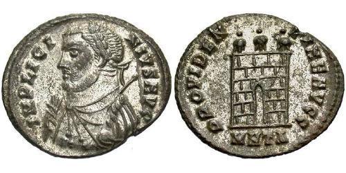 1 Follis /  AE3 Empire romain (27BC-395) Bronze Licinius I (265-324)
