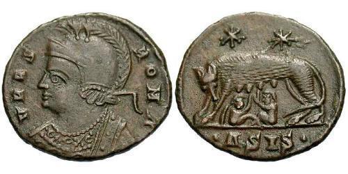 1 Follis /  AE3 Empire romain (27BC-395) Bronze Constantin I (272 - 337)