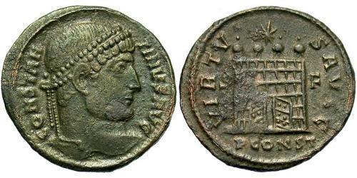 1 Follis /  AE3 Empire romain (27BC-395) Bronze Constantin I (272 - 337)