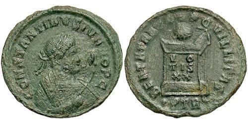 1 Follis /  AE3 Empire romain (27BC-395) Bronze Constance II (317 - 361)