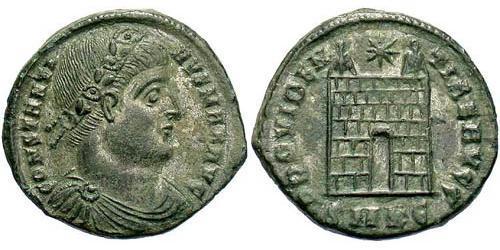 1 Follis /  AE3 Empire romain (27BC-395) Bronze Constantin I (272 - 337)