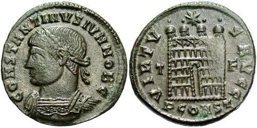 1 Follis /  AE3 Empire romain (27BC-395) Bronze Constance II (317 - 361)