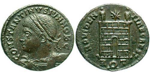 1 Follis /  AE3 Empire romain (27BC-395) Bronze Constance II (317 - 361)