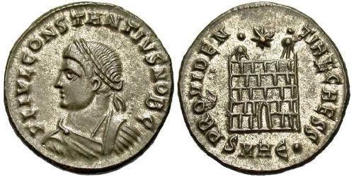 1 Follis /  AE3 Empire romain (27BC-395) Bronze Constance II (317 - 361)