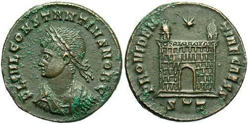 1 Follis /  AE3 Empire romain (27BC-395) Bronze Constance II (317 - 361)