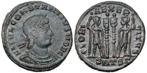 1 Follis /  AE3 Empire romain (27BC-395) Bronze Constance II (317 - 361)