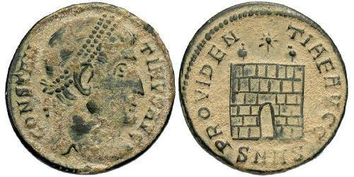 1 Follis /  AE3 Empire romain (27BC-395) Bronze Constantin I (272 - 337)
