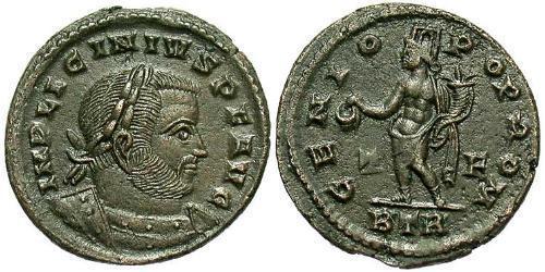 1 Follis /  AE3 Empire romain (27BC-395) Bronze Licinius I (265-324)