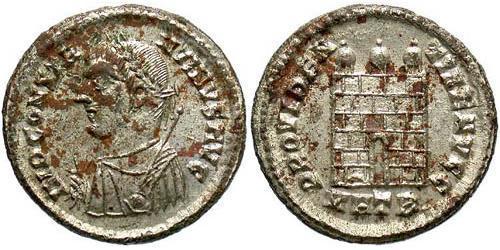 1 Follis /  AE3 Empire romain (27BC-395) Bronze Constantin I (272 - 337)