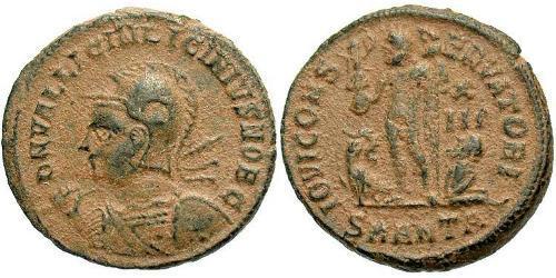 1 Follis /  AE3 Empire romain (27BC-395) Bronze Licinius II (315-326)