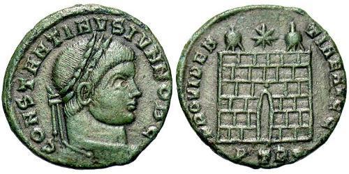 1 Follis /  AE3 Empire romain (27BC-395) Bronze Constance II (317 - 361)