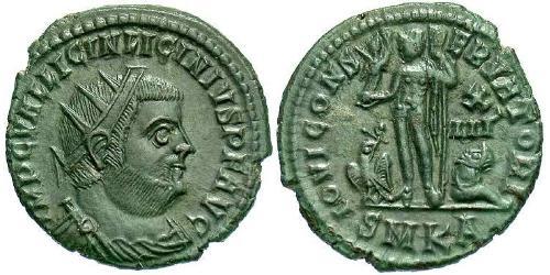 1 Follis /  AE3 Empire romain (27BC-395) Bronze Licinius I (265-324)