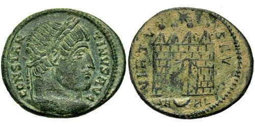 1 Follis /  AE3 Empire romain (27BC-395) Bronze Constantin I (272 - 337)