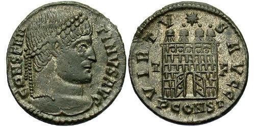 1 Follis /  AE3 Empire romain (27BC-395) Bronze Constantin I (272 - 337)