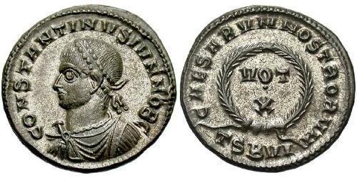 1 Follis /  AE3 Empire romain (27BC-395) Bronze Constance II (317 - 361)