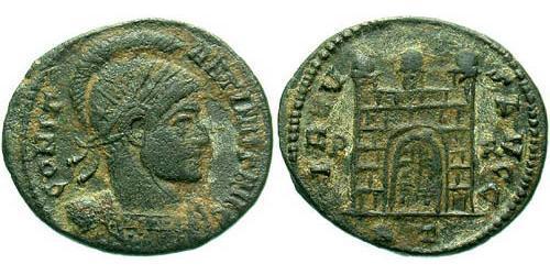 1 Follis /  AE3 Empire romain (27BC-395) Bronze Constantin I (272 - 337)