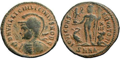1 Follis /  AE3 Empire romain (27BC-395) Bronze Licinius II (315-326)