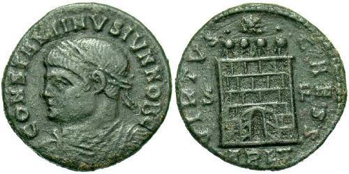 1 Follis /  AE3 Empire romain (27BC-395) Bronze Constance II (317 - 361)