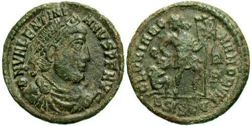 1 Follis /  AE3 Empire romain (27BC-395) Bronze Valentinien I (321-375)