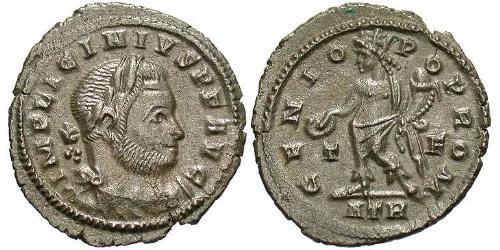1 Follis /  AE3 Empire romain (27BC-395) Bronze Licinius I (265-324)