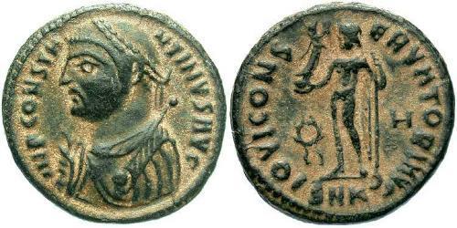 1 Follis /  AE3 Empire romain (27BC-395) Bronze Constantin I (272 - 337)