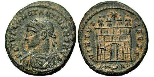 1 Follis /  AE3 Empire romain (27BC-395) Bronze Constantin I (272 - 337)