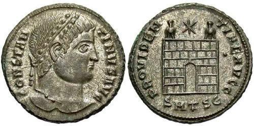 1 Follis /  AE3 Empire romain (27BC-395) Bronze Constantin I (272 - 337)