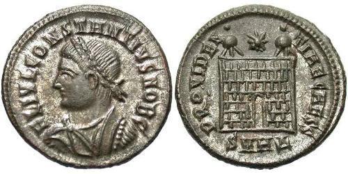 1 Follis /  AE3 Empire romain (27BC-395) Bronze Constance II (317 - 361)