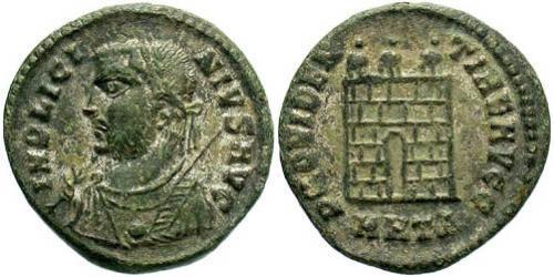 1 Follis /  AE3 Empire romain (27BC-395) Bronze Licinius I (265-324)