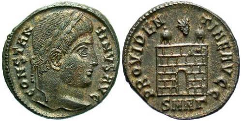 1 Follis /  AE3 Empire romain (27BC-395) Bronze Constantin I (272 - 337)