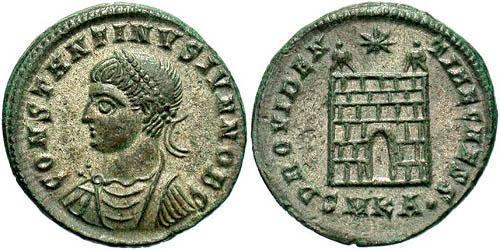 1 Follis /  AE3 Empire romain (27BC-395) Bronze Constantin I (272 - 337)