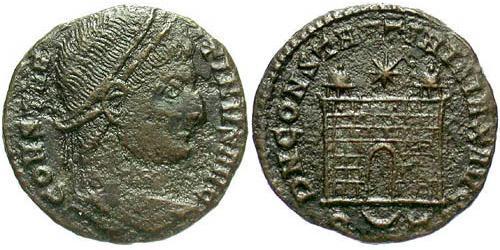 1 Follis /  AE3 Empire romain (27BC-395) Bronze Constantin I (272 - 337)