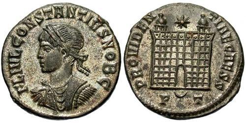 1 Follis /  AE3 Empire romain (27BC-395) Bronze Constance II (317 - 361)