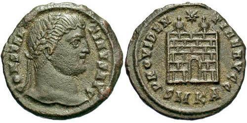 1 Follis /  AE3 Empire romain (27BC-395) Bronze Constantin I (272 - 337)
