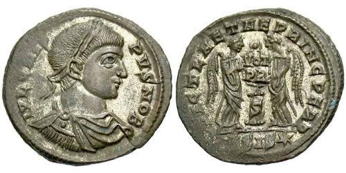 1 Follis /  AE3 Empire romain (27BC-395) Bronze Crispus (305 - 326)