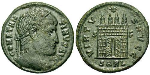 1 Follis /  AE3 Empire romain (27BC-395) Bronze Constantin I (272 - 337)