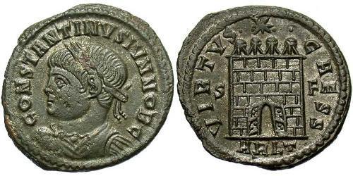 1 Follis /  AE3 Empire romain (27BC-395) Bronze Constance II (317 - 361)