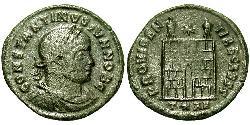 1 Follis /  AE3 Roman Empire (27BC-395) Bronze Constantius II (317 - 361)