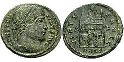 1 Follis /  AE3 Roman Empire (27BC-395) Bronze Constantine I (272 - 337)