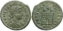1 Follis /  AE3 Roman Empire (27BC-395) Bronze Constantius II (317 - 361)