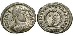 1 Follis /  AE3 Roman Empire (27BC-395) Bronze Crispus (305 - 326)