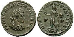 1 Follis /  AE3 Roman Empire (27BC-395) Bronze Crispus (305 - 326)