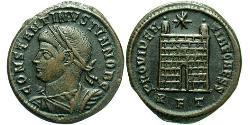 1 Follis /  AE3 Roman Empire (27BC-395) Bronze Constantius II (317 - 361)